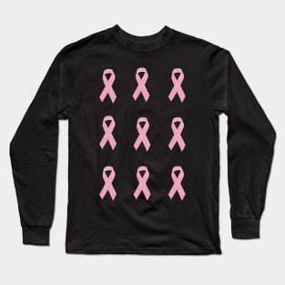Pink Faux Glitter Awareness Ribbon Pack Long Sleeve T-Shirt